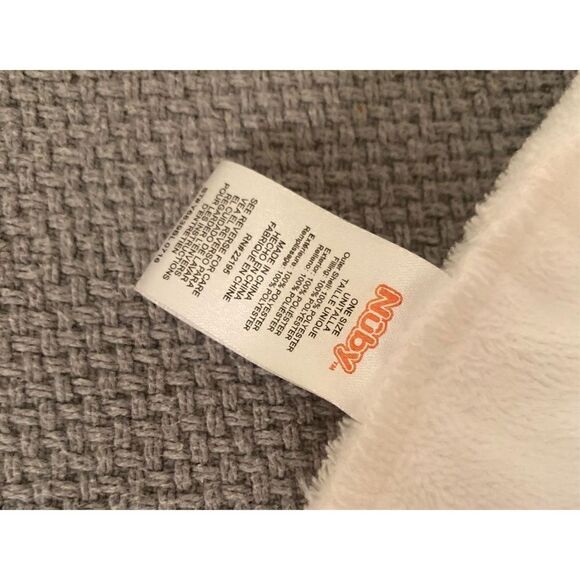 Nuby White Elephant Lovey Blankie Secruity Blanket - Picture 4 of 5